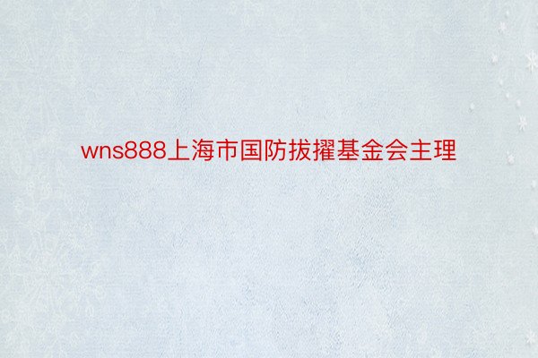 wns888上海市国防拔擢基金会主理